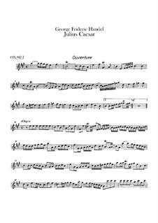 Julius Cäsar, HWV 17: Violinstimme I by Georg Friedrich Händel