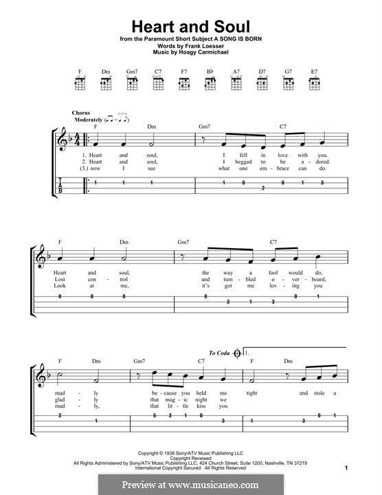 Heart and Soul: Für Ukulele by Hoagy Carmichael