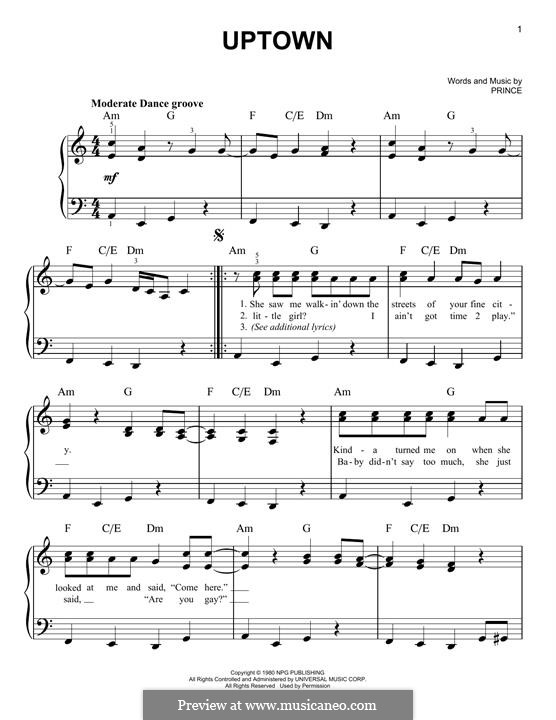 Uptown: Für Klavier by Prince