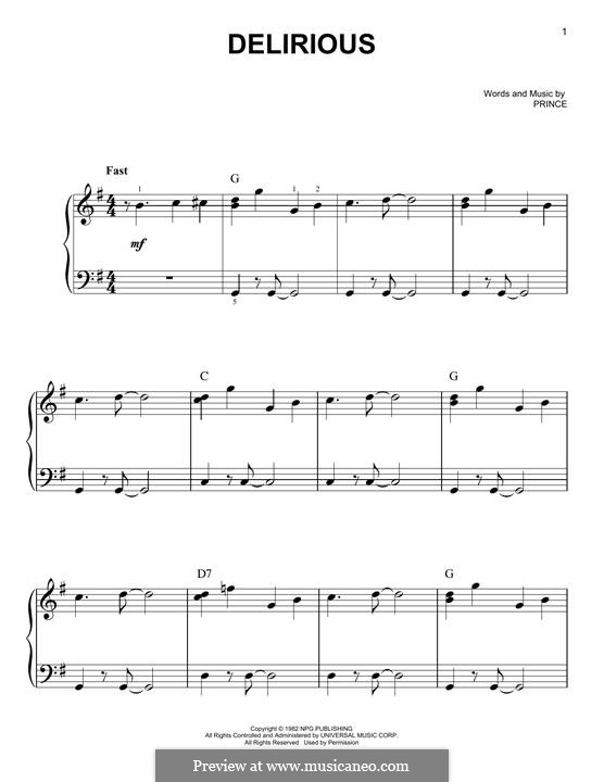 Delirious: Für Klavier by Prince