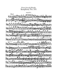 Sinfonie Nr.101 in D-Dur 'Die Uhr', Hob.I/101: Fagottstimmen by Joseph Haydn