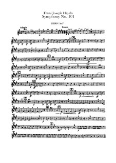 Sinfonie Nr.101 in D-Dur 'Die Uhr', Hob.I/101: Hörnerstimmen by Joseph Haydn