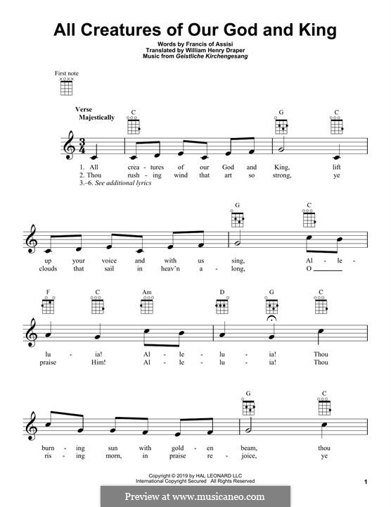 All Creatures of Our God and King: Für Ukulele by folklore