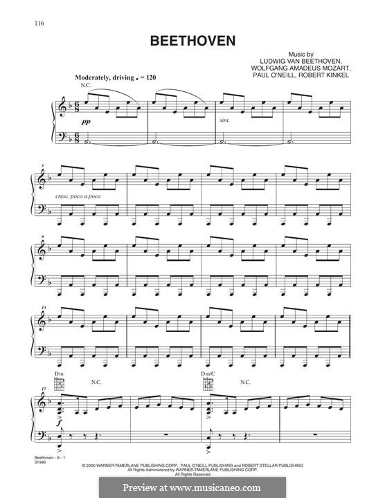 Beethoven (Trans-Siberian Orchestra): Für Klavier, leicht by Wolfgang Amadeus Mozart, Ludwig van Beethoven, Paul O'Neill, Robert Kinkel