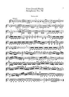 Sinfonie Nr.92 in G-Dur 'Oxford', Hob.I/92: Violinstimme II by Joseph Haydn