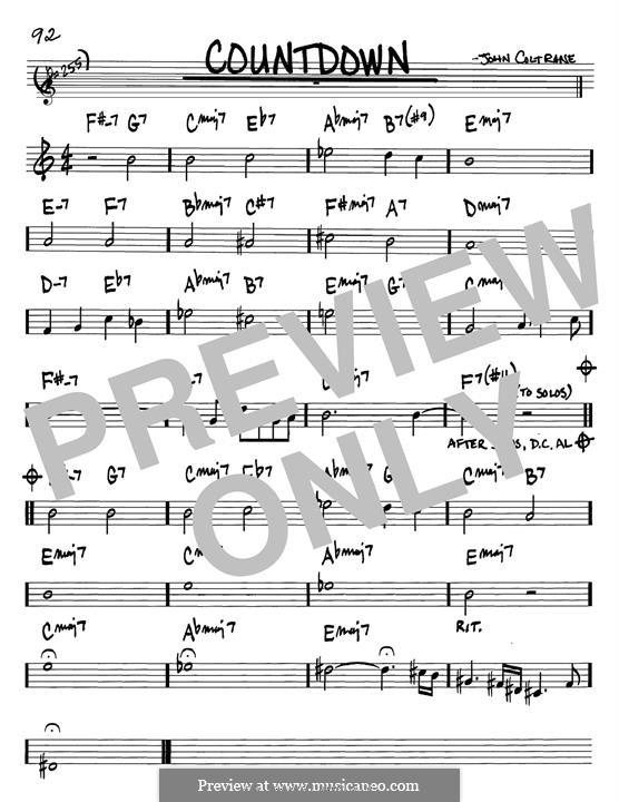 Countdown: Melodische Linie by John Coltrane
