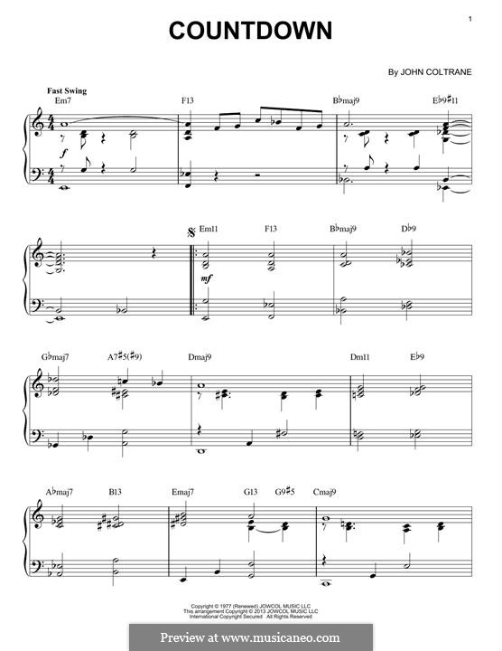 Countdown: Für Klavier by John Coltrane