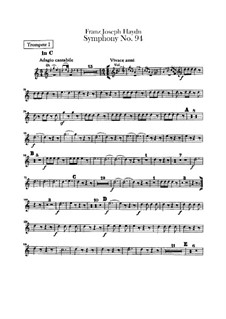 Vollständiger Satz: Trompetestimmen by Joseph Haydn
