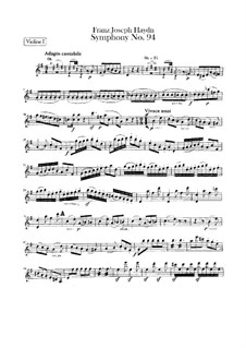 Vollständiger Satz: Violinstimme I by Joseph Haydn