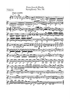 Vollständiger Satz: Violinstimme II by Joseph Haydn