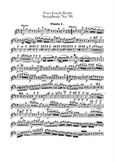Sinfonie Nr.96 in D-Dur 'Das Wunder', Hob.I/96: Flötenstimmen by Joseph Haydn