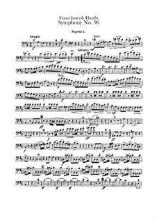 Sinfonie Nr.96 in D-Dur 'Das Wunder', Hob.I/96: Fagottstimmen by Joseph Haydn