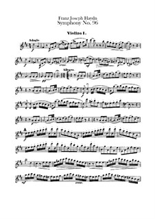 Sinfonie Nr.96 in D-Dur 'Das Wunder', Hob.I/96: Violinstimme I by Joseph Haydn