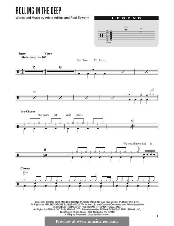 Instrumental version: Drum set by Adele, Paul Epworth
