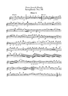 Sinfonie Nr.98 in B-Dur, Hob.I/98: Oboenstimmen by Joseph Haydn