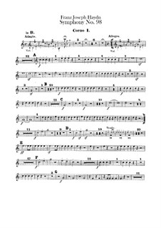 Sinfonie Nr.98 in B-Dur, Hob.I/98: Hörnerstimmen by Joseph Haydn