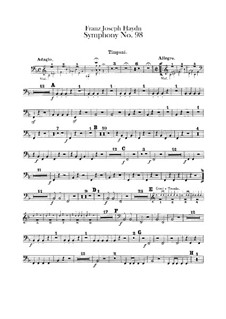 Sinfonie Nr.98 in B-Dur, Hob.I/98: Paukenstimme by Joseph Haydn