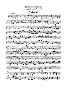 Sinfonie Nr.98 in B-Dur, Hob.I/98: Violinstimme II by Joseph Haydn