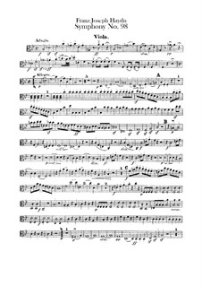 Sinfonie Nr.98 in B-Dur, Hob.I/98: Bratschenstimme by Joseph Haydn