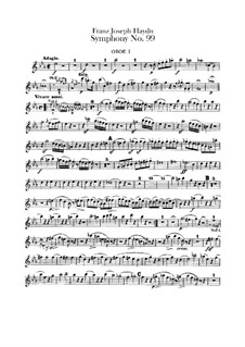 Sinfonie Nr.99 in Es-Dur, Hob.I/99: Oboenstimmen I-II by Joseph Haydn