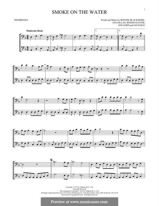 Instrumental version: For trombone by Ian Gillan, Ian Paice, Jon Lord, Ritchie Blackmore, Roger Glover