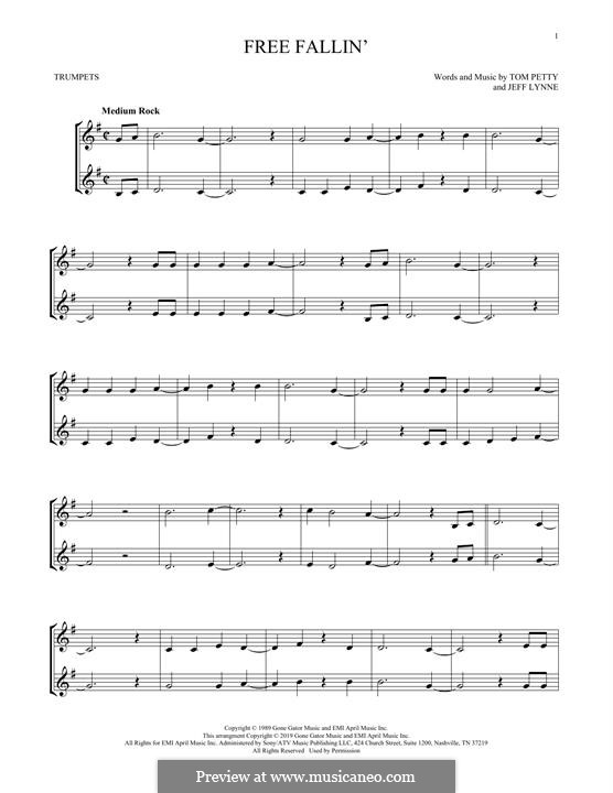 Free Fallin': For two trumpets by Jeff Lynne