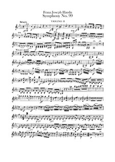 Sinfonie Nr.99 in Es-Dur, Hob.I/99: Violinstimme II by Joseph Haydn