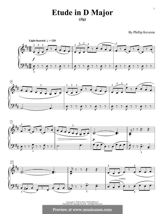 Etude in D Major (Jig): Etude in D Major (Jig) by Phillip Keveren