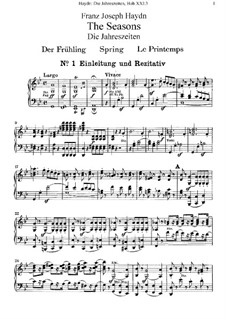 Die Jahreszeiten, Hob.XXI/3: Für Solisten, Chor und Klavier by Joseph Haydn