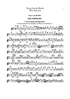 Die Jahreszeiten, Hob.XXI/3: Flötenstimme by Joseph Haydn