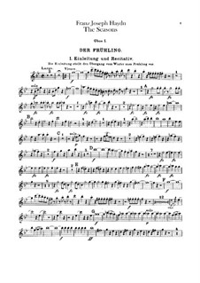 Die Jahreszeiten, Hob.XXI/3: Oboenstimmen by Joseph Haydn