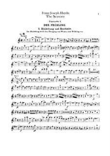 Die Jahreszeiten, Hob.XXI/3: Klarinettenstimmen by Joseph Haydn