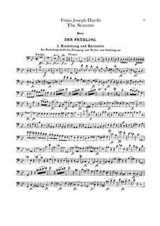 Die Jahreszeiten, Hob.XXI/3: Kontrabass-Stimme by Joseph Haydn