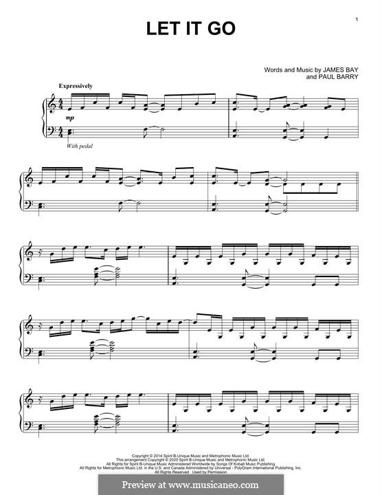 Let It Go von P. Barry, J. Bay Noten auf MusicaNeo