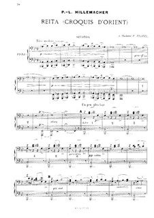 Reita. Croquis d'Orient für Klavier, vierhändig: Reita. Croquis d'Orient für Klavier, vierhändig by Paul Joseph Guillaume Hillemacher
