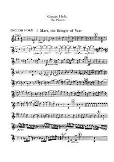 Vollständige Suite: Englischhornstimme by Gustav Holst