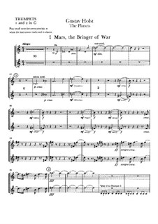 Vollständige Suite: Trompetenstimme I-II by Gustav Holst