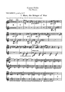Vollständige Suite: Trompetenstimme III-IV by Gustav Holst