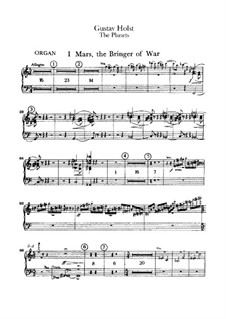 Vollständige Suite: Orgelstimme by Gustav Holst