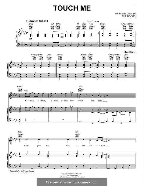 Touch Me: Für Stimme und Klavier (oder Gitarre) by The Doors