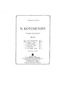 Valses miniatures, Op.31: Nr.1 Melancholischer Walzer by Nikolai Kotschetow