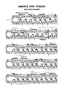 Romanze ohne Worte in c-Moll: Romanze ohne Worte in c-Moll by Felix Mendelssohn-Bartholdy