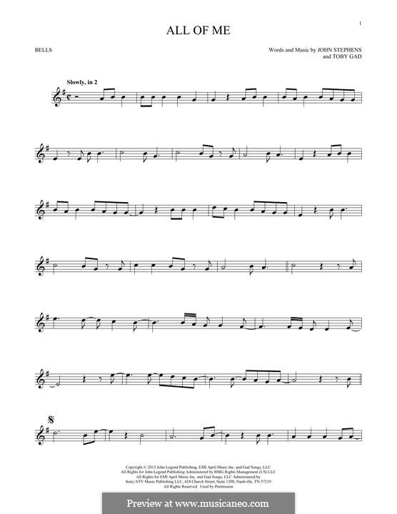 All of Me: For glockenspiel by John Stephens, Tobias Gad