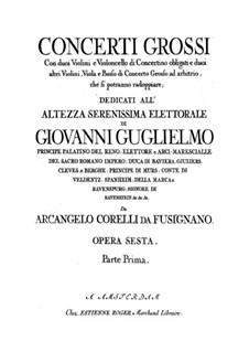 Vollständiger Satz: Violine Concertino II Stimme by Arcangelo Corelli
