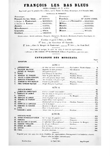 François les Bas-Bleus: Version für Solisten, Chor und Klavier by Firmin Bernicat