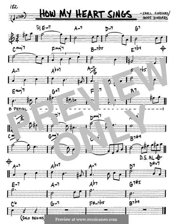 How My Heart Sings: Melodische Linie by Bill Evans