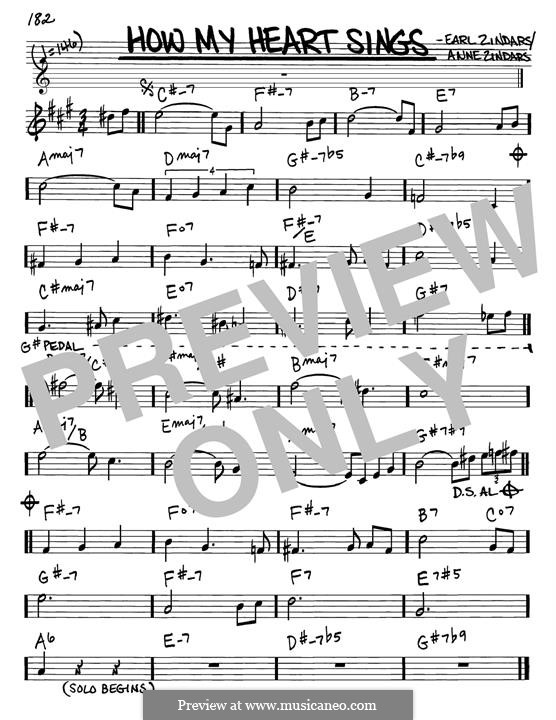 How My Heart Sings: Melodische Linie by Bill Evans