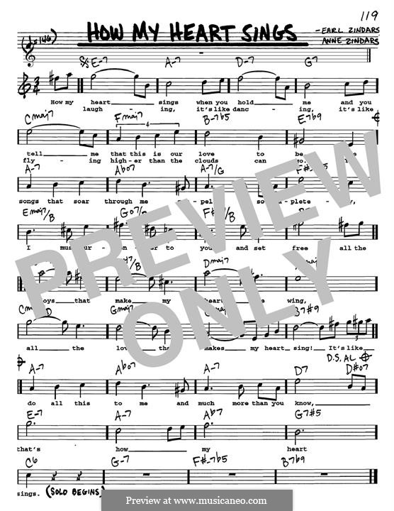 How My Heart Sings: Melodische Linie by Bill Evans