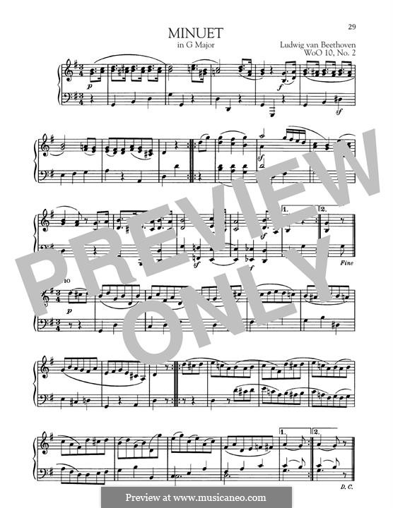 Menuett in G-Dur: Für Klavier by Ludwig van Beethoven