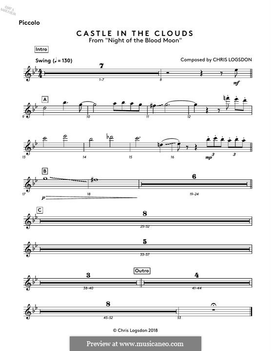 Castle in the Clouds (from Night of the Blood Moon): Piccolo part by Chris Logsdon